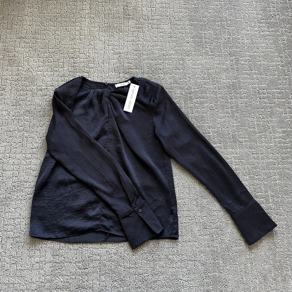 Lush Blouse - Navy Blue